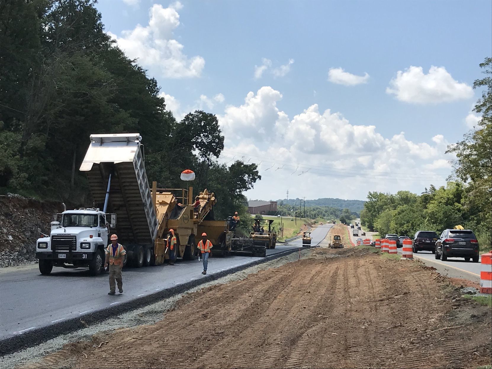 paving work on U.S. 29 north